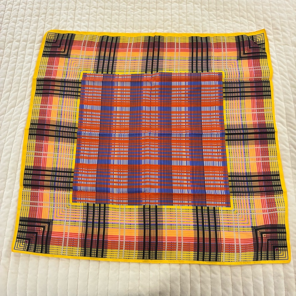 Vintage Morsly Colorful Plaid Scarf